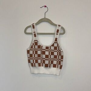 LA hearts Kendall and Kylie checkered tank top